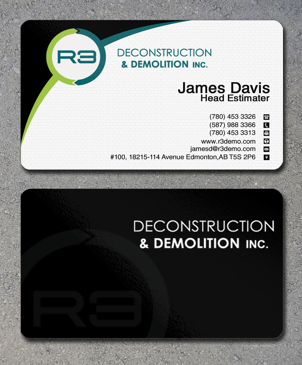 Business Card Design by Lanka Ama for R3 Deconstruction | Design #7822511