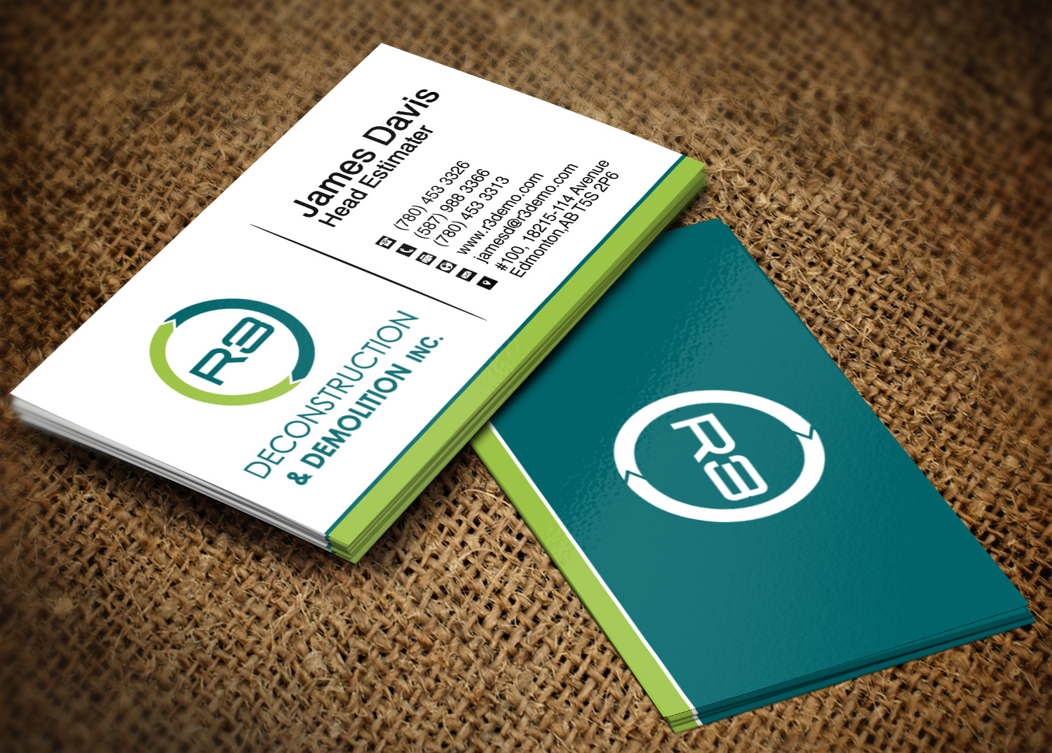 Diseño de Tarjeta de Presentación por Lanka Ama para R3 Deconstruction | Diseño #7822513