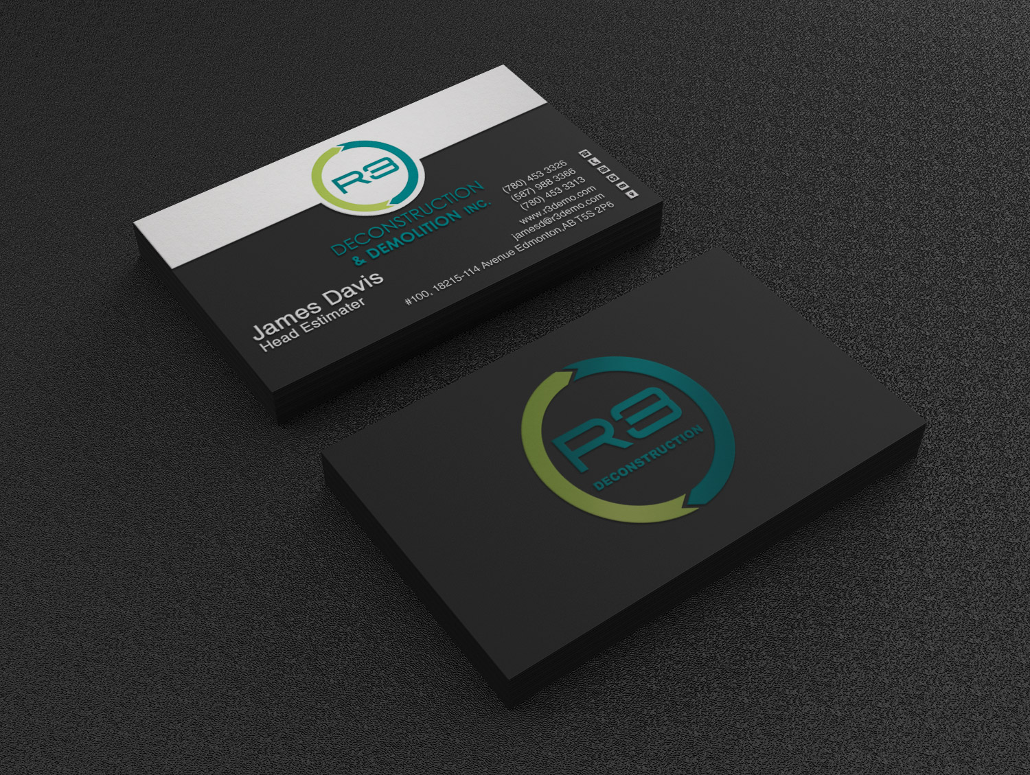 Business Card Design by Lanka Ama for R3 Deconstruction | Design #7822519