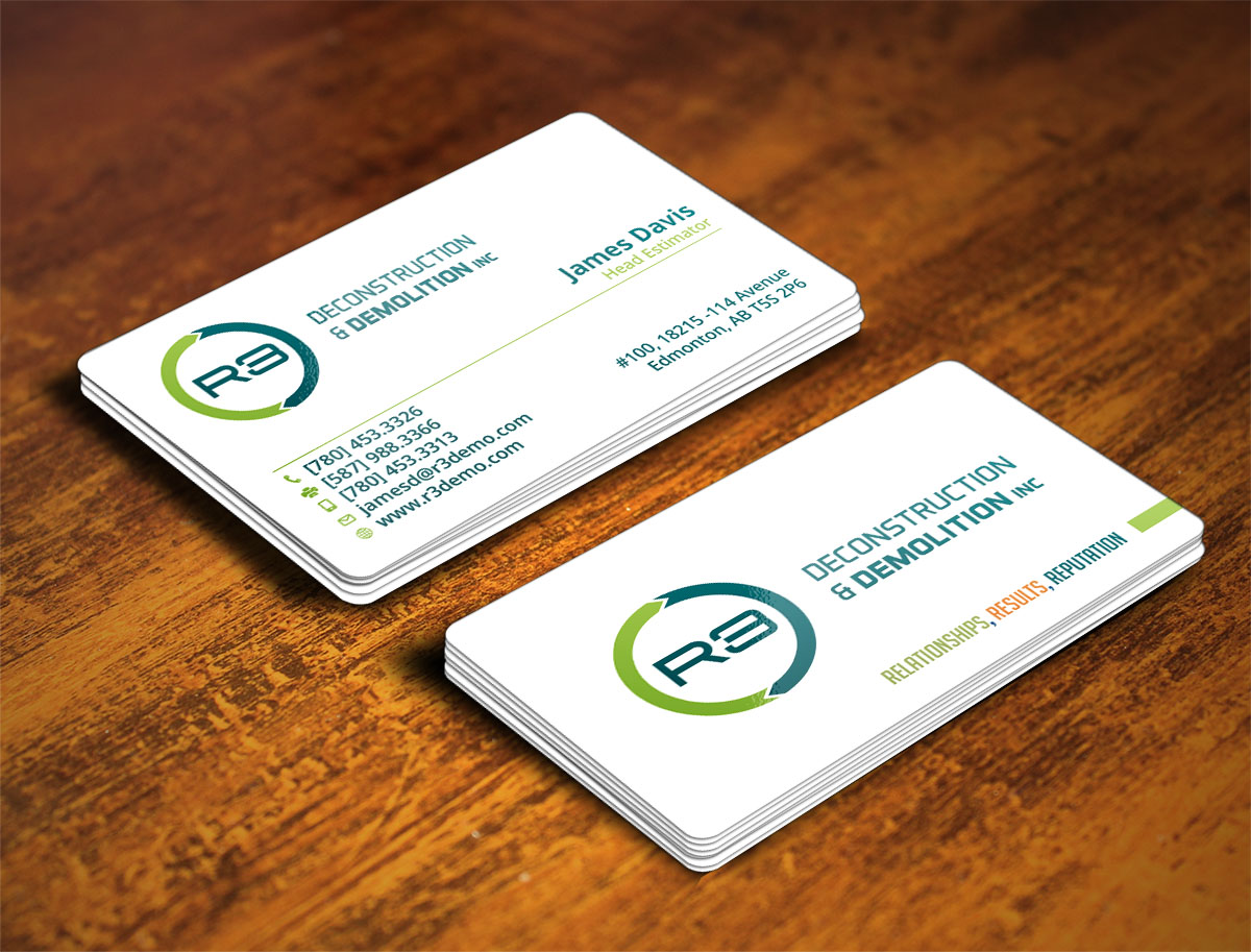 Business Card Design by Verified artistry for R3 Deconstruction | Design #7855616