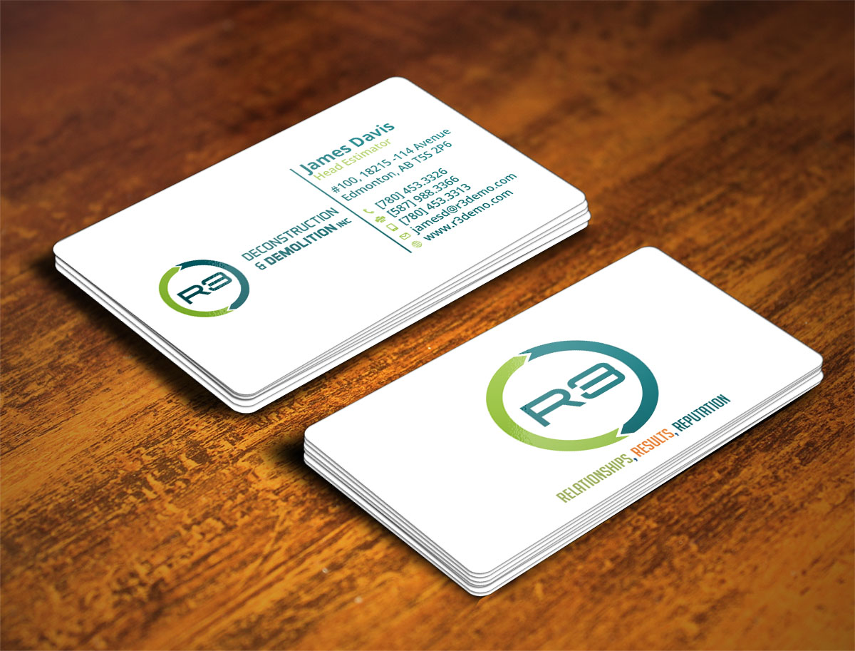 Business Card Design by Verified artistry (Design garden) for R3 Deconstruction | Design #7855621