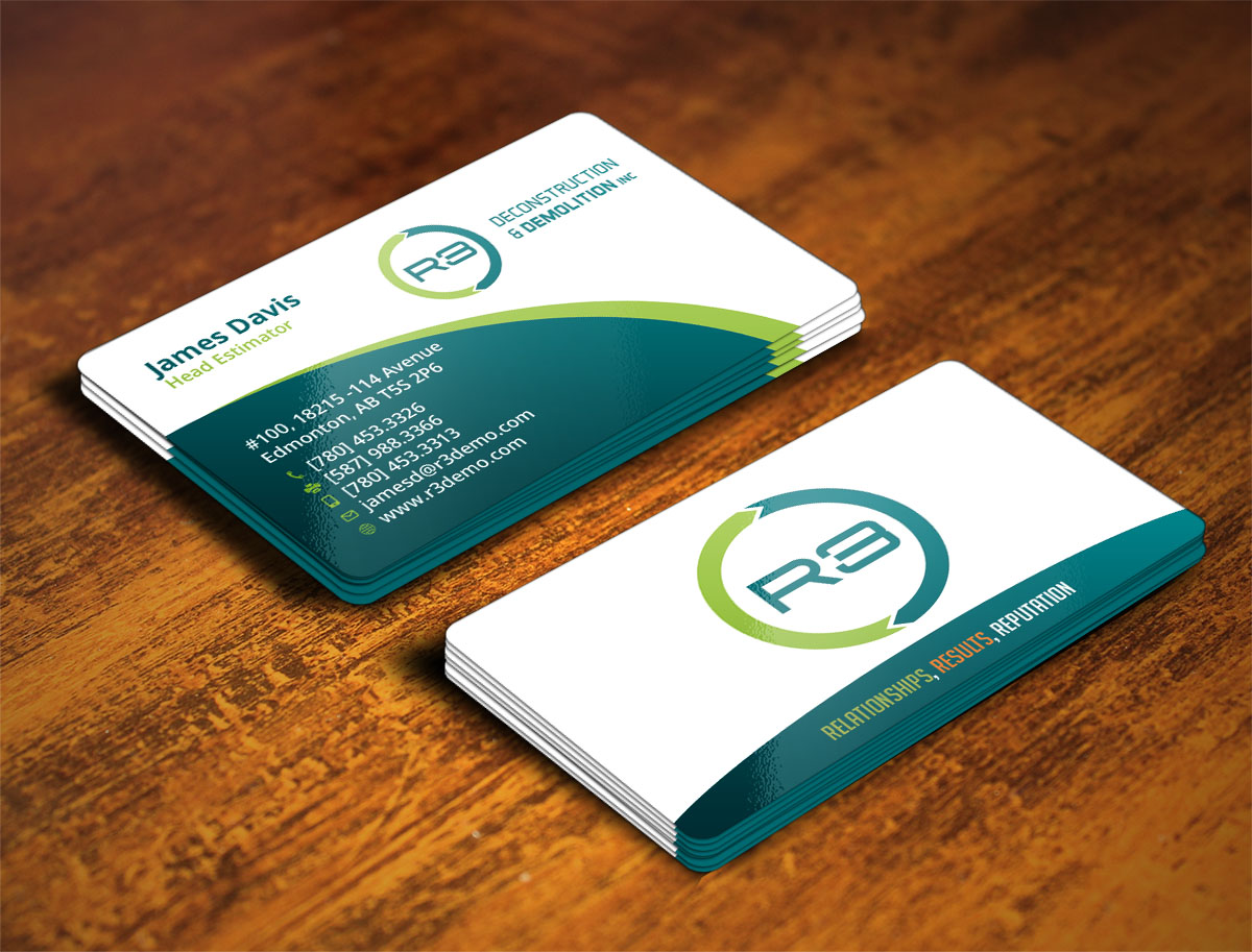 Business Card Design by Verified artistry (Design garden) for R3 Deconstruction | Design #7855625