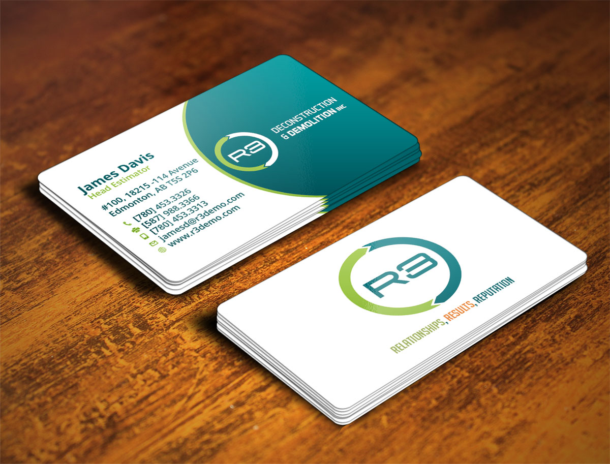 Business Card Design by Verified artistry (Design garden) for R3 Deconstruction | Design #7855626
