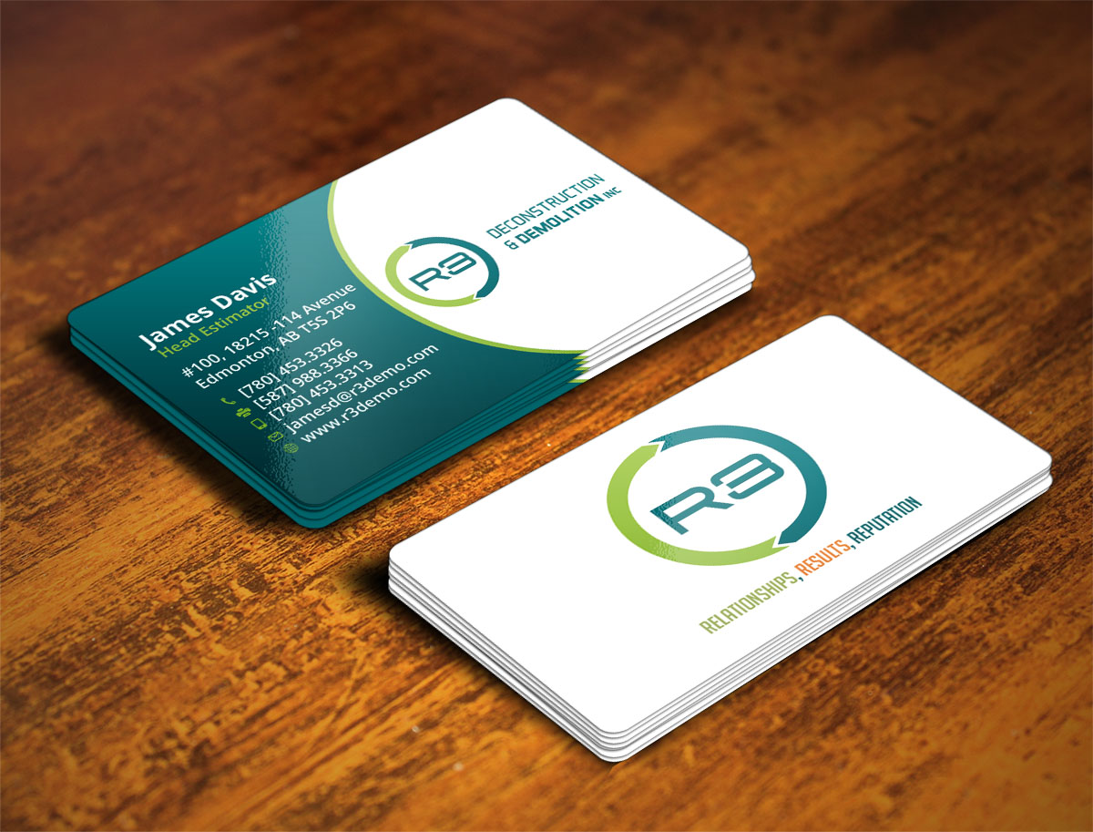 Business Card Design by Verified artistry for R3 Deconstruction | Design #7855627
