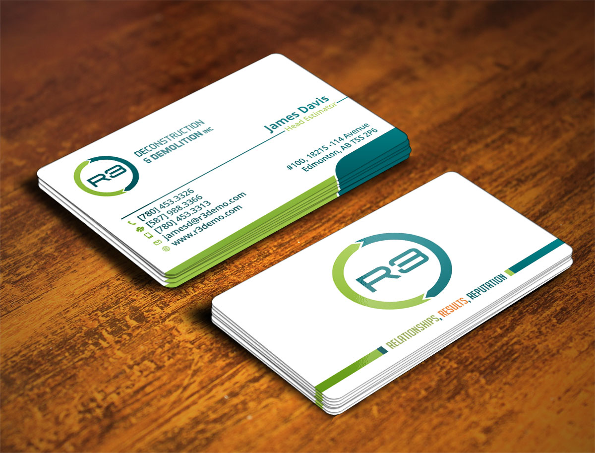 Business Card Design by Verified artistry for R3 Deconstruction | Design #7855630