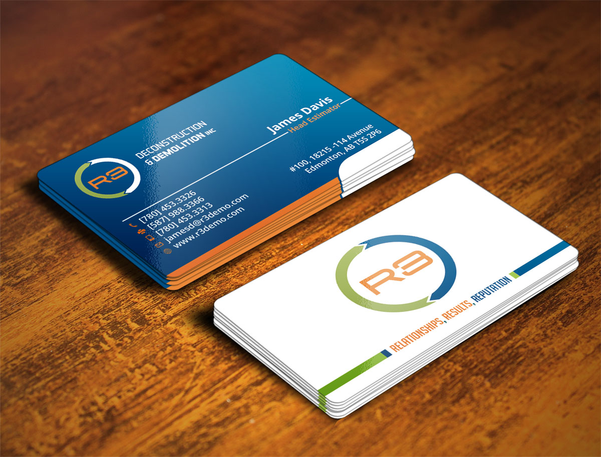 Business Card Design by Verified artistry for R3 Deconstruction | Design #7855631
