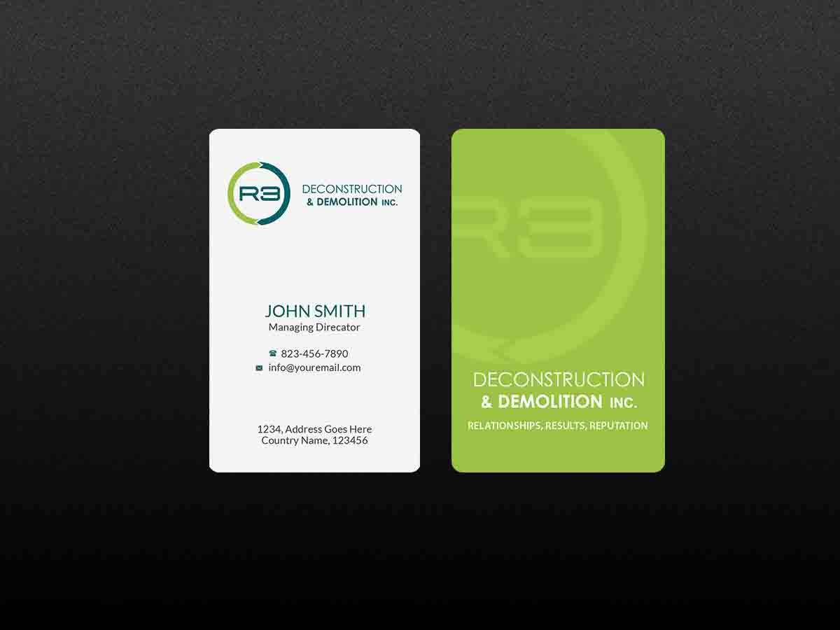 Business Card Design by Creations Box 2015 for R3 Deconstruction | Design #7827901