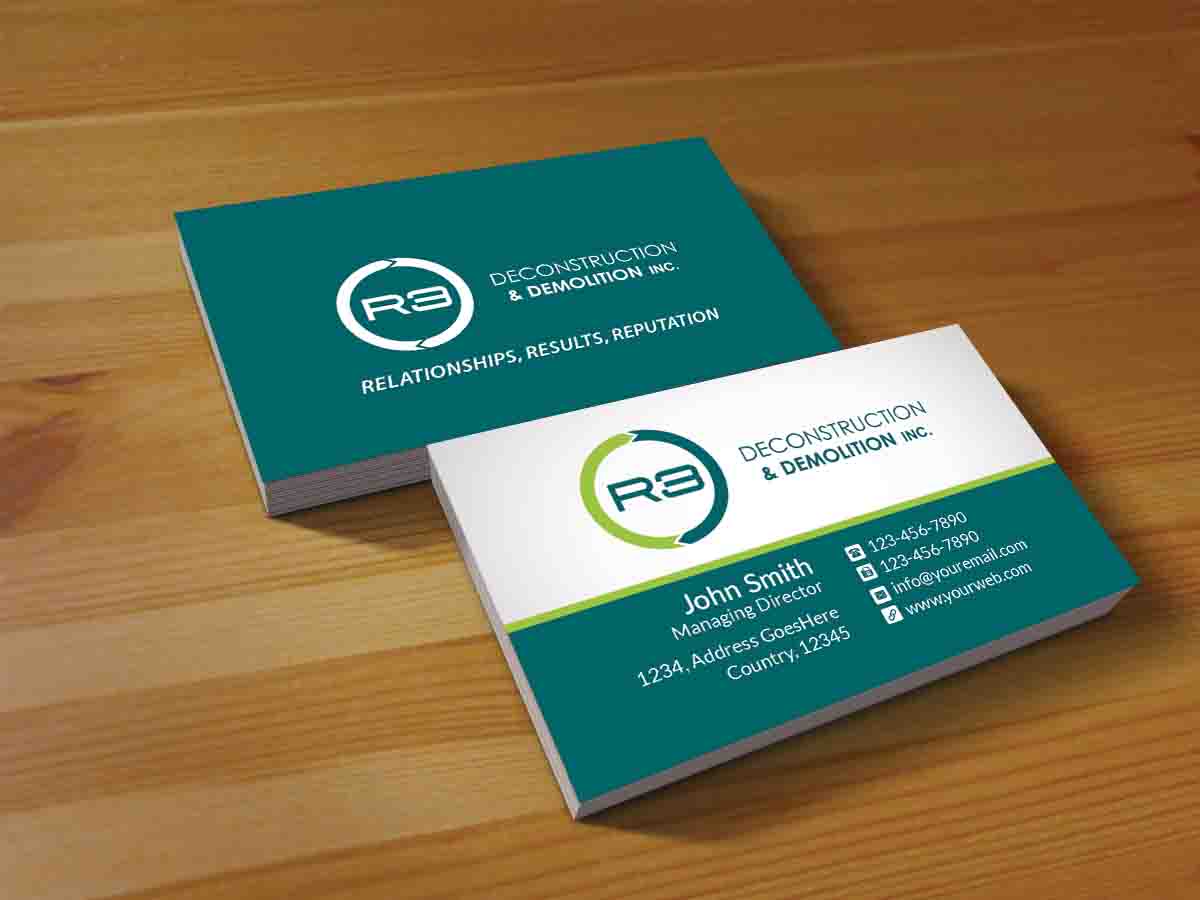 Business Card Design by Creations Box 2015 for R3 Deconstruction | Design #7827903