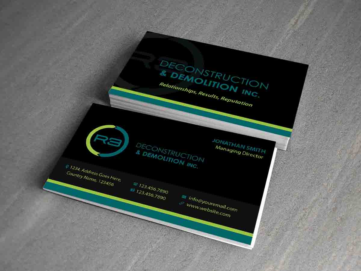 Diseño de Tarjeta de Presentación por Creations Box 2015 para R3 Deconstruction | Diseño #7827905