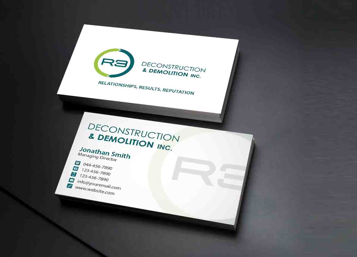 Diseño de Tarjeta de Presentación por Creations Box 2015 para R3 Deconstruction | Diseño #7827907