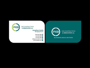 Diseño de Tarjeta de Presentación por Creations Box 2015 para R3 Deconstruction | Diseño: #7827913