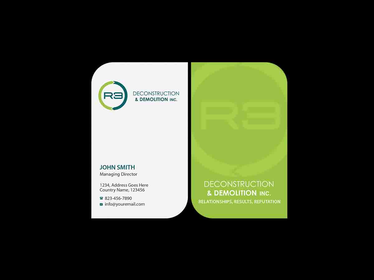 Diseño de Tarjeta de Presentación por Creations Box 2015 para R3 Deconstruction | Diseño #7827914