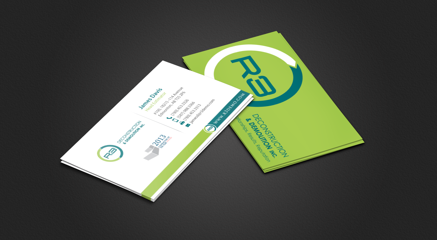 Visitenkarten-Design von chandrayaan.creative für R3 Deconstruction | Design #7827704