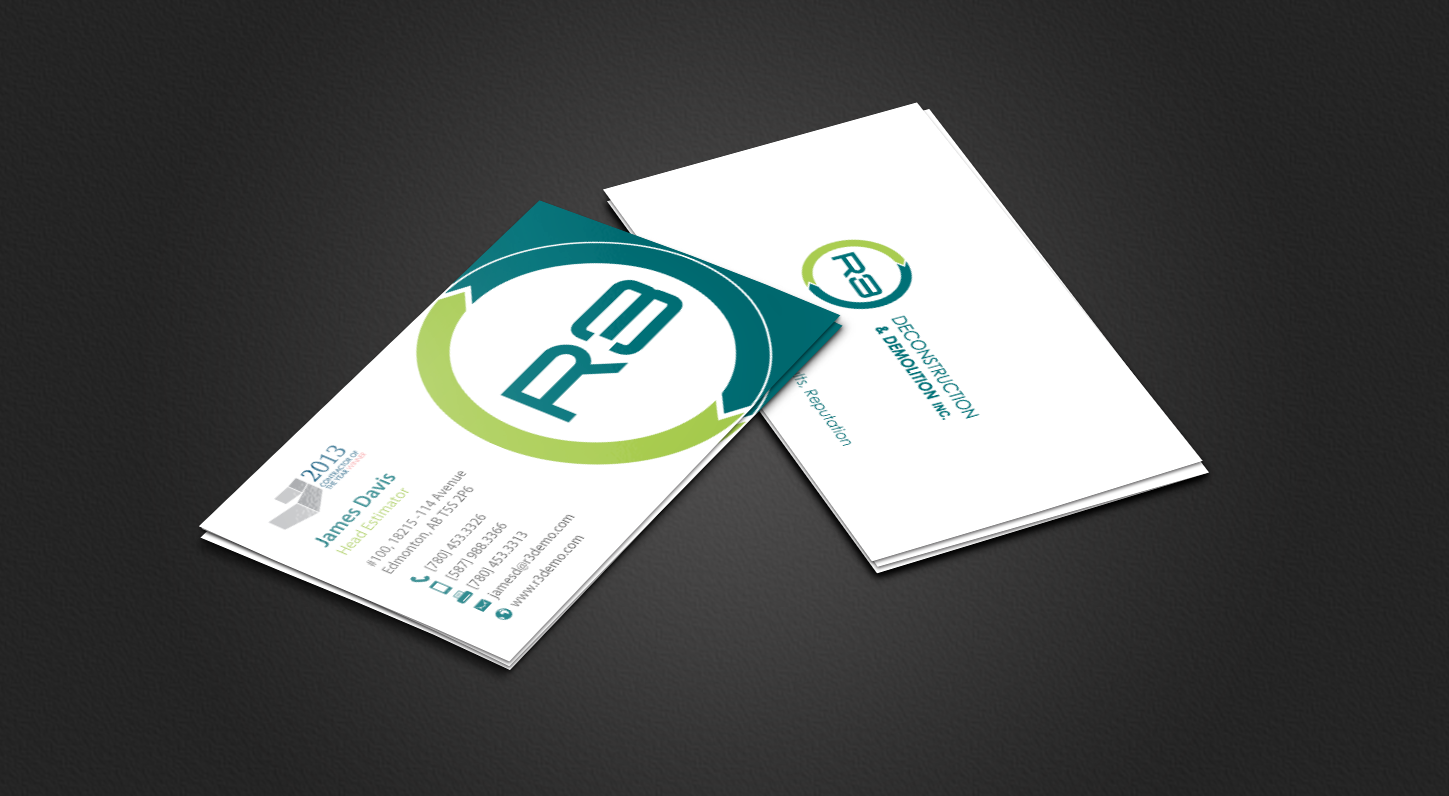 Diseño de Tarjeta de Presentación por chandrayaan.creative para R3 Deconstruction | Diseño #7827708