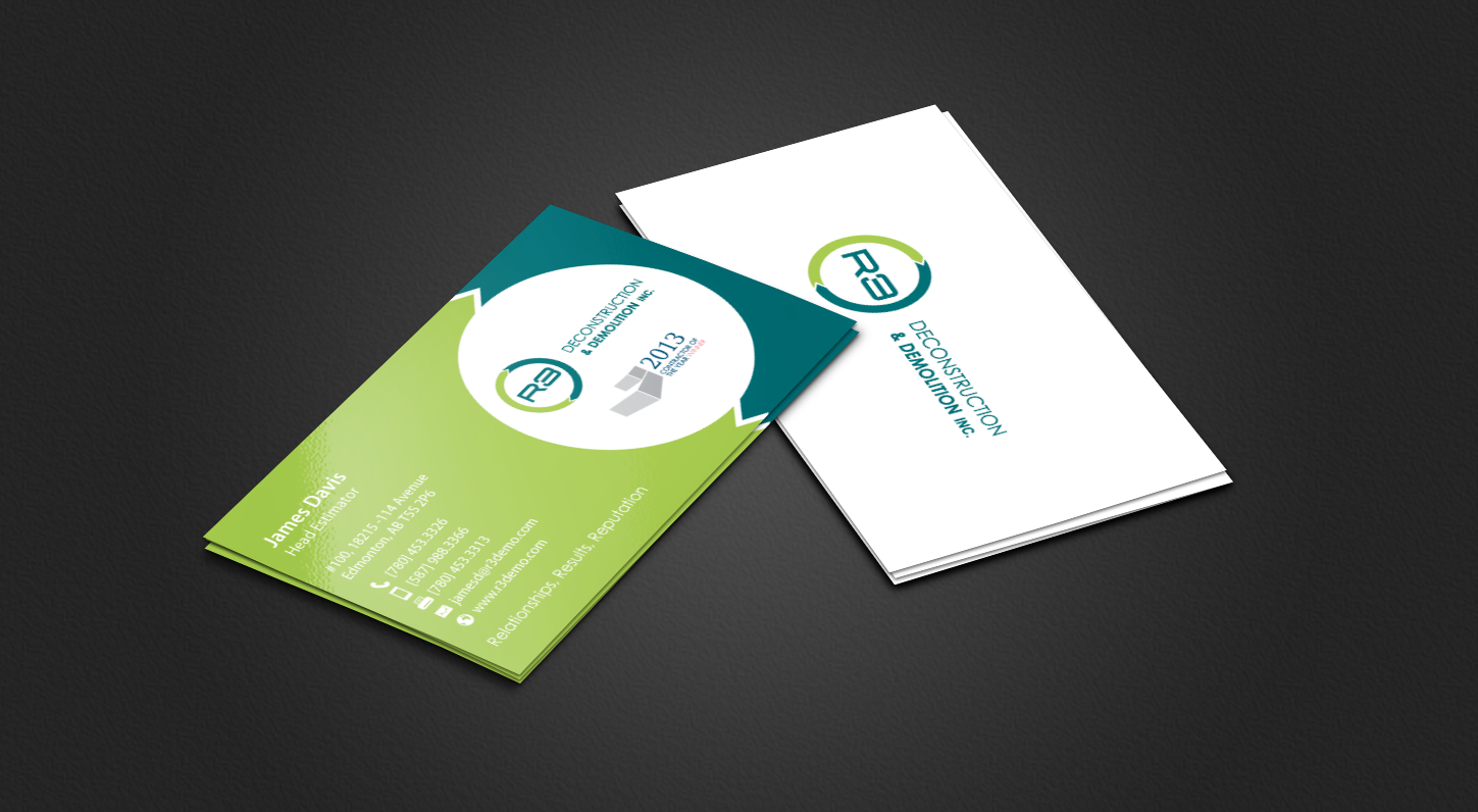Business Card Design by chandrayaan.creative for R3 Deconstruction | Design #7827722