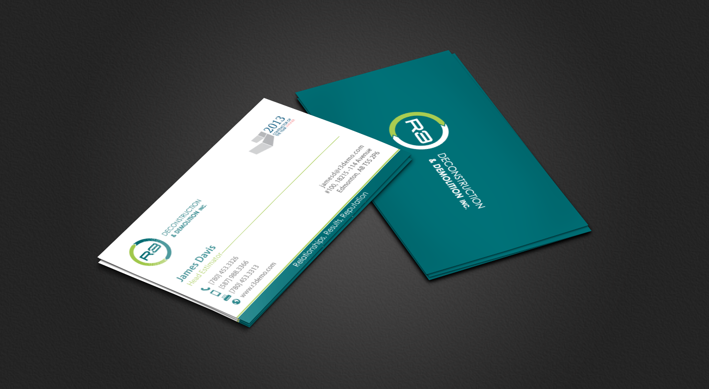 Business Card Design by chandrayaan.creative for R3 Deconstruction | Design #7827724