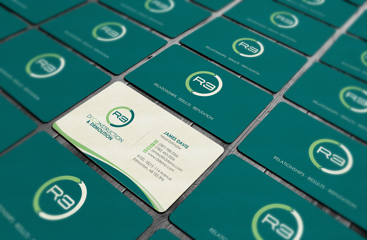 Diseño de Tarjeta de Presentación por logodentity para R3 Deconstruction | Diseño #7821548