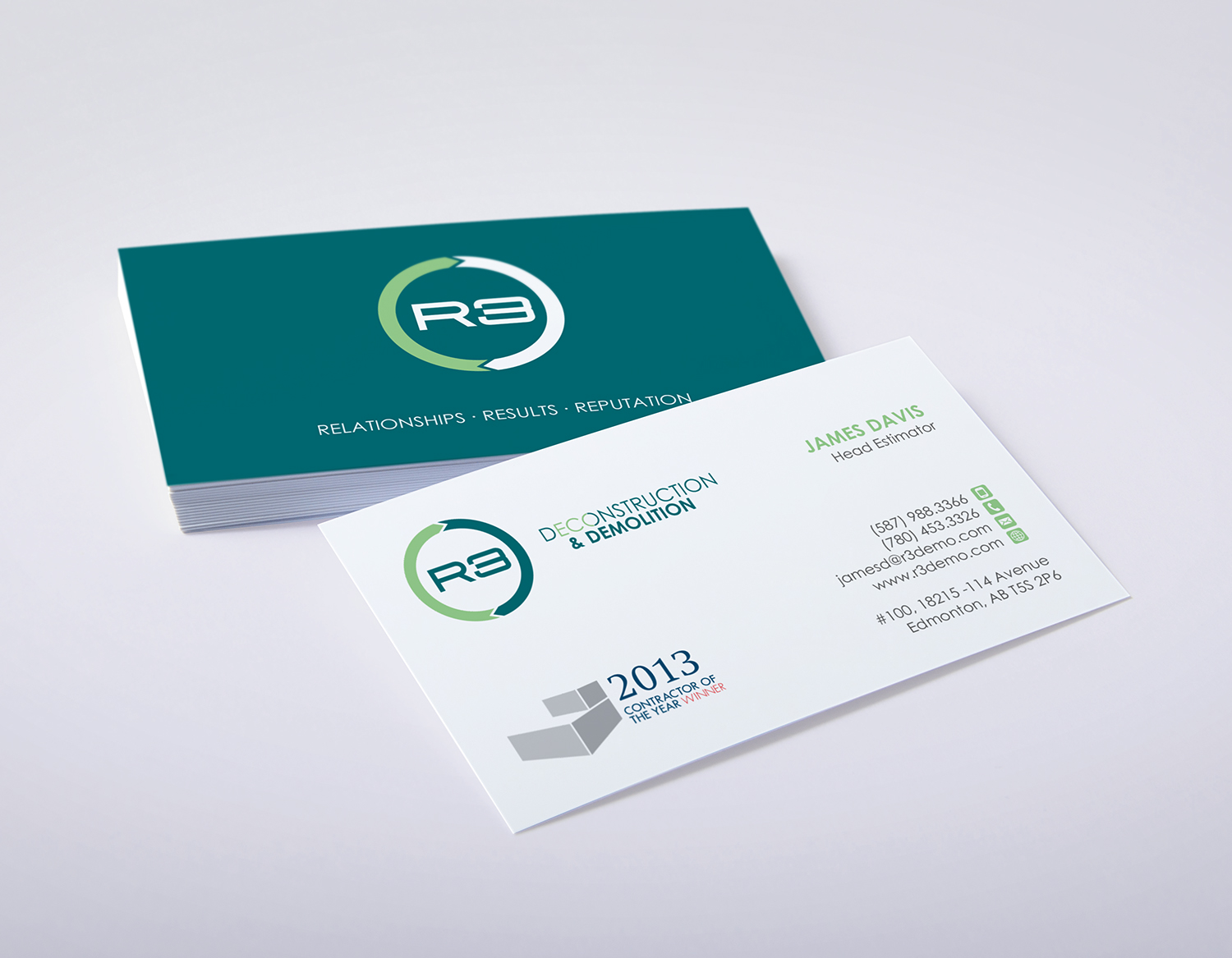 Visitenkarten-Design von logodentity für R3 Deconstruction | Design #7821550