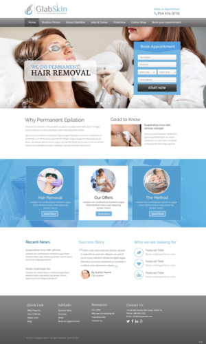 Web Design by pb for GlabSkin | Design: #7821732