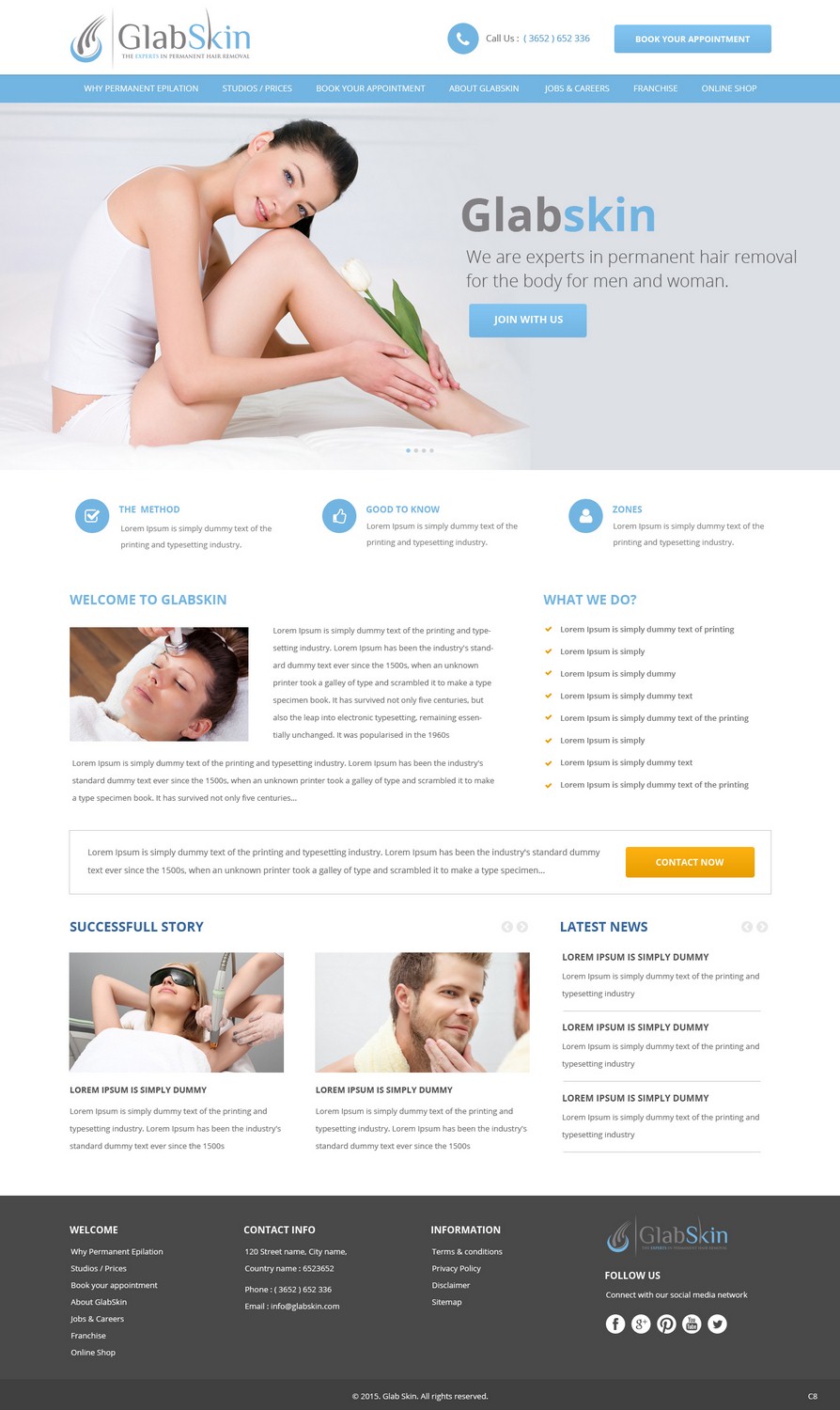 Web Design by pb for GlabSkin | Design #7827225