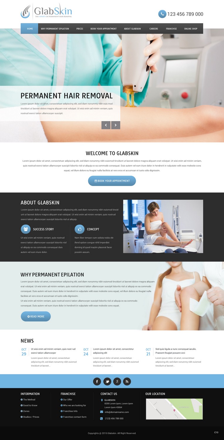 Web Design by pb for GlabSkin | Design #7827226