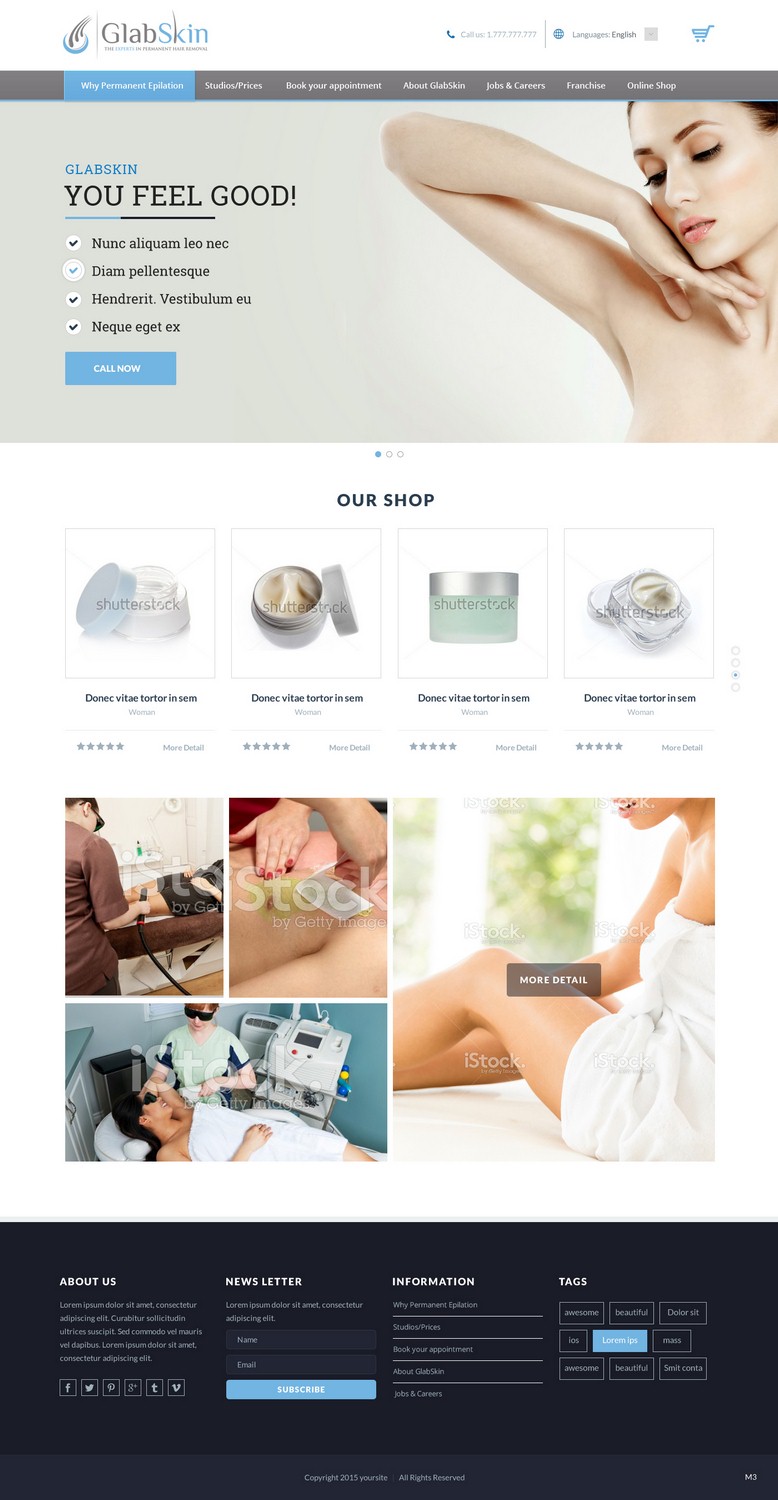 Web Design by pb for GlabSkin | Design #7827229