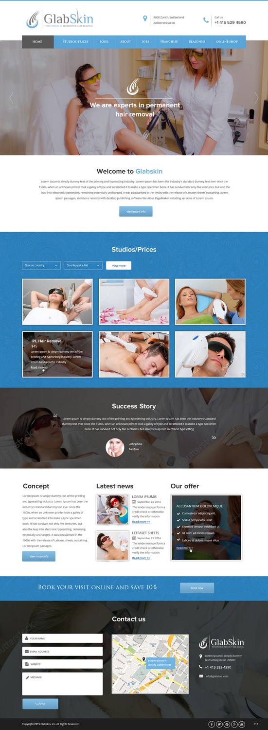 Web Design by pb for GlabSkin | Design #7827232