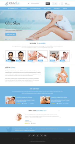 Web Design by pb for GlabSkin | Design: #7827237