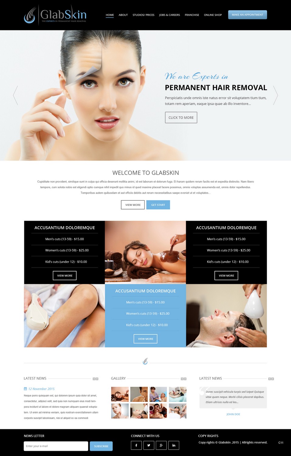 Web Design by pb for GlabSkin | Design #7827238