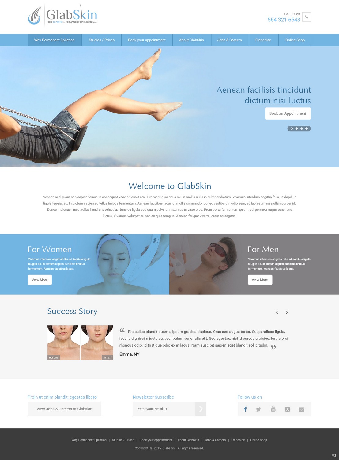 Web Design by pb for GlabSkin | Design #7827240