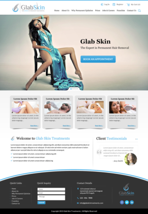 Web Design by Sbss for GlabSkin | Design: #7853474