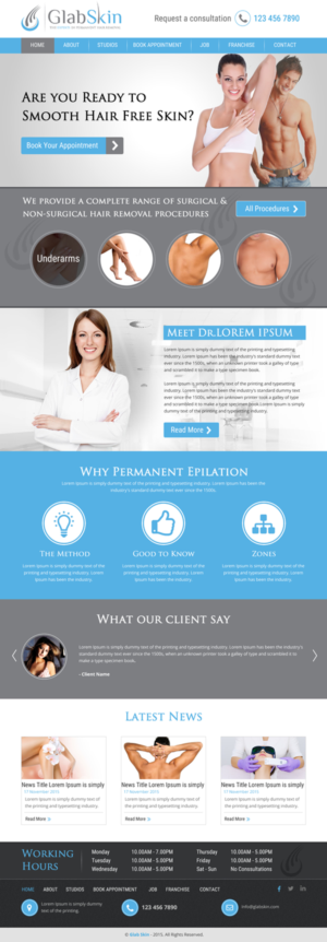 Diseño Web por rightway para GlabSkin | Diseño #7929415