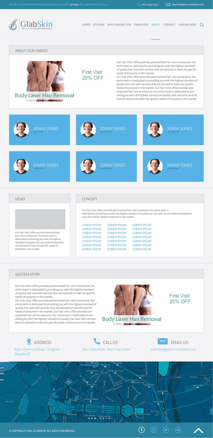 Web Design par DG pour GlabSkin | Design #7931493