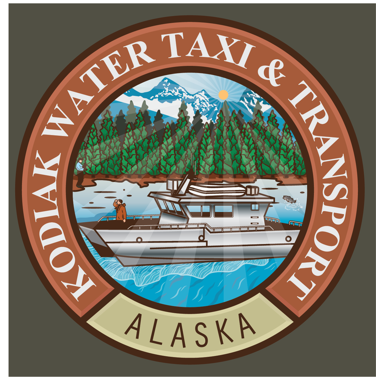 Logo Design by gam_gym for Kodiak Water Taxi & Transport | Design #7882596