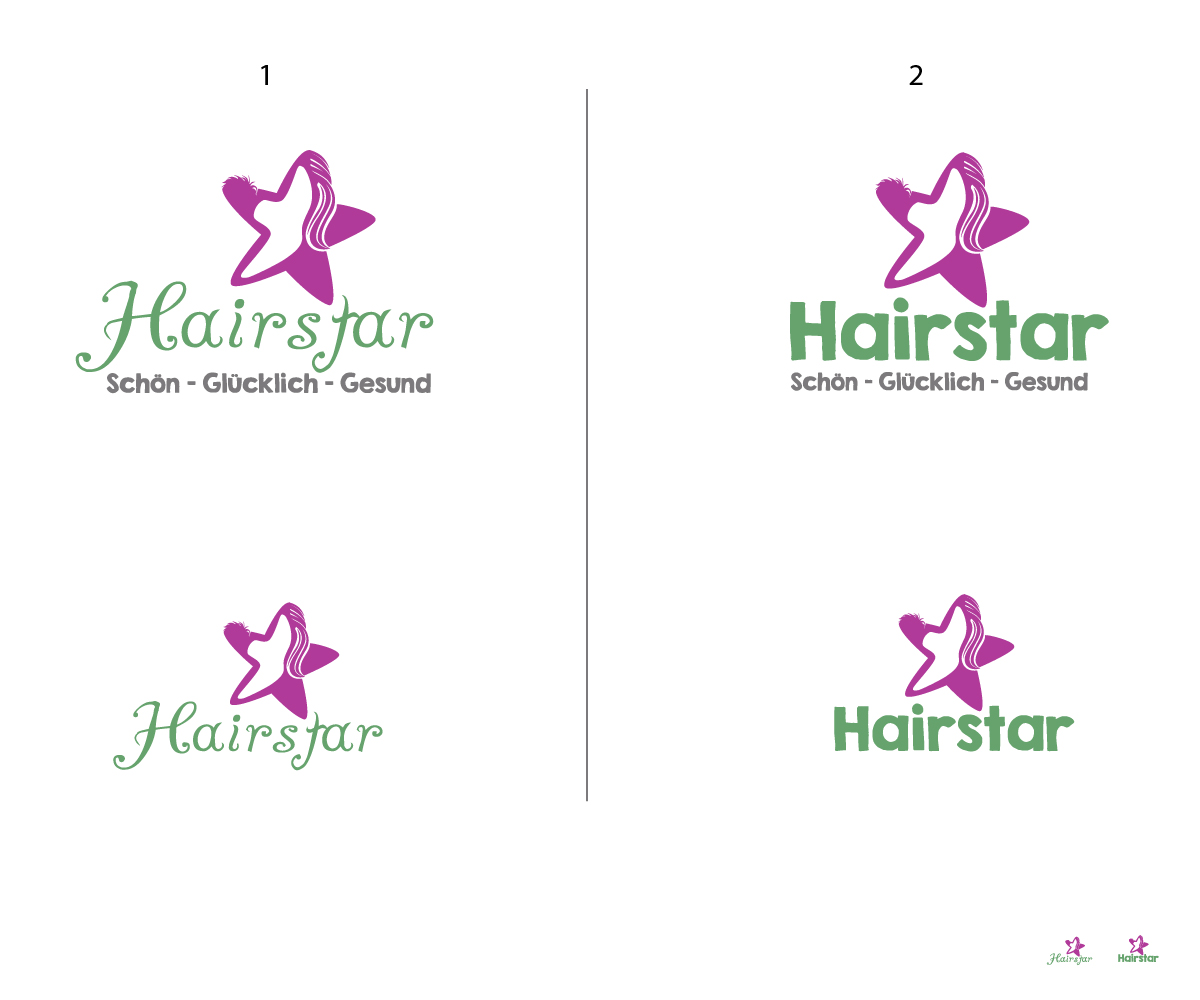 Logo Design by Turkii for Hairstar Beate Tran | Design #7830427