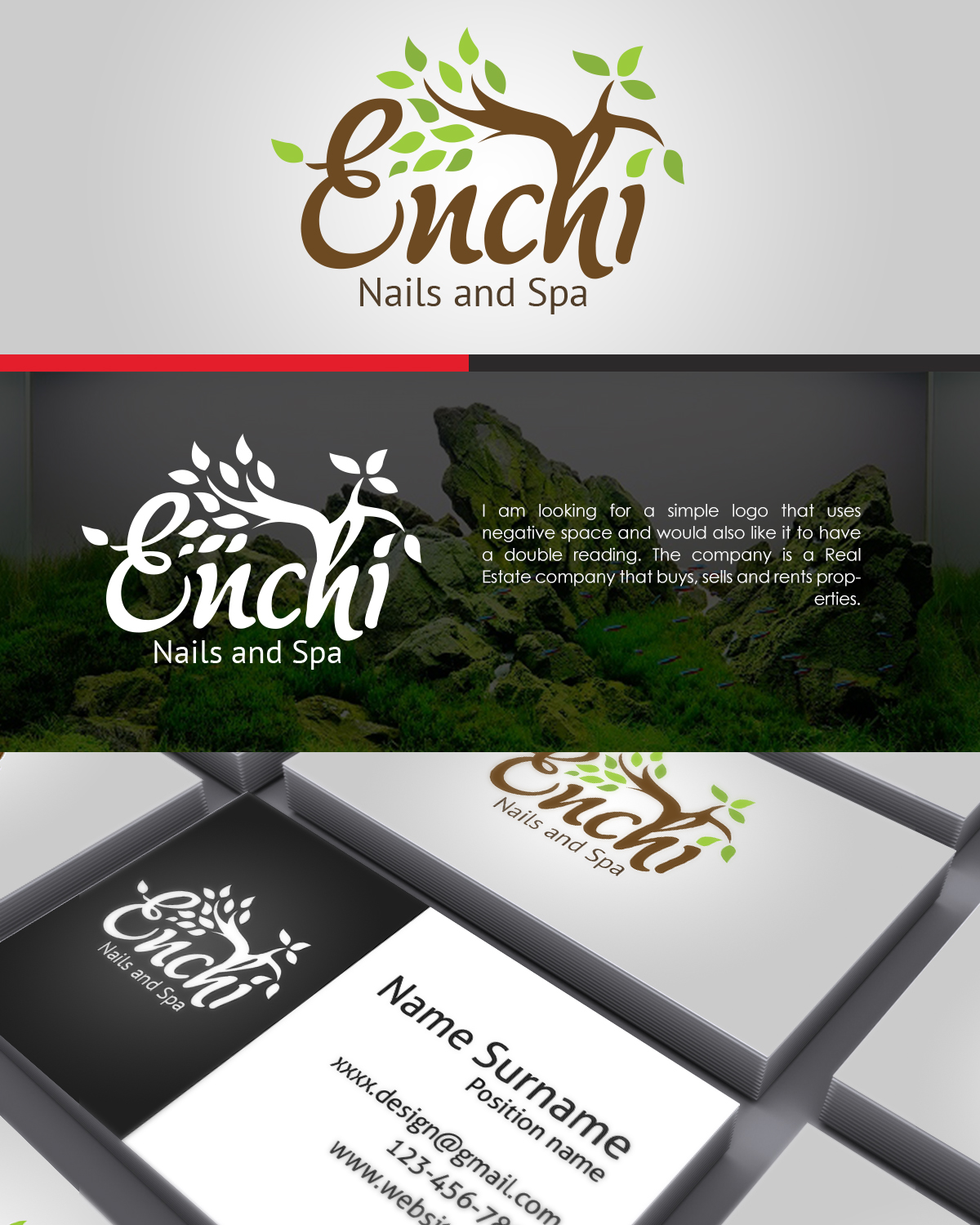 Logo Design by RM DSGNS for Enchi Nails and Spa | Design #7824746