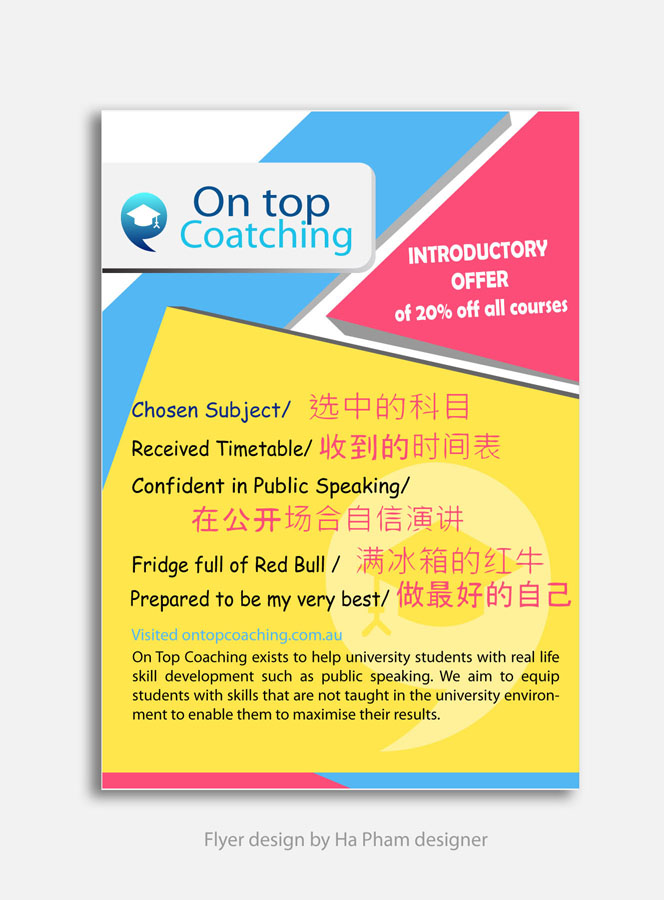 Flyer-Design von Hana für On Top Coaching | Design #1978511