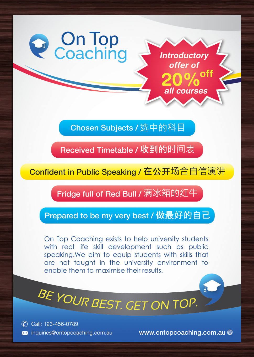 Flyer Design by Sbss for On Top Coaching | Design #2007354