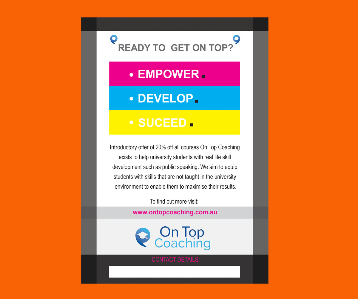 Design de Flyer par bijuak pour On Top Coaching | Design #2007084