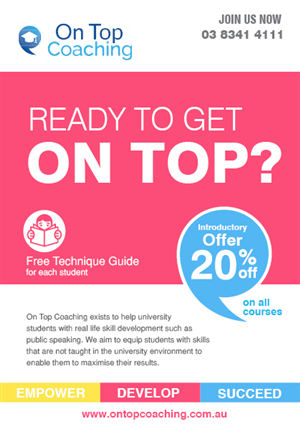 Design de Flyer par rkailas pour On Top Coaching | Design : #2023304