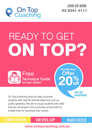 Design de Flyer par rkailas pour On Top Coaching | Design : #2023306