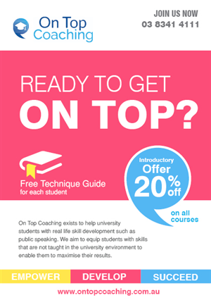 Design de Flyer par rkailas pour On Top Coaching | Design : #2023316