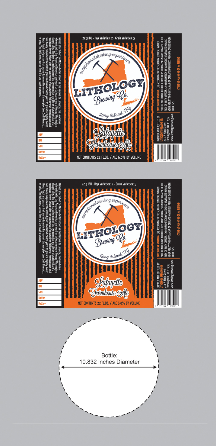 Diseño de Etiqueta por The Freelance Designer para Lithology Brewing | Diseño #7903887