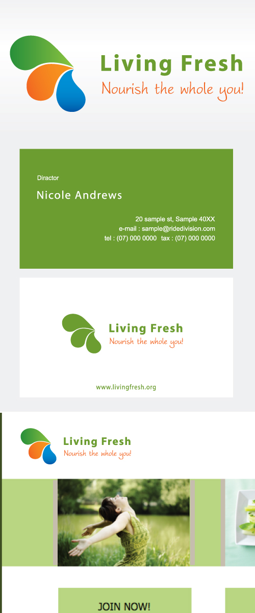 Logo Design by riki for Living Fresh | Design #13066