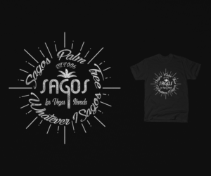Sagos Bar Beach Theme with our logo T-Shirt Design | Diseño de Camiseta por eikwox