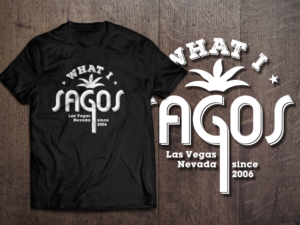 Sagos Bar Beach Theme with our logo T-Shirt Design | T-shirt Design by 99.degree