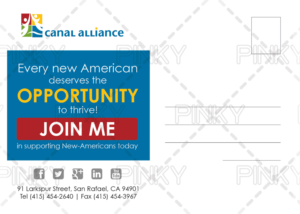 Postcard Design -- Canal Alliance | Diseño Gráfico por Pinky 