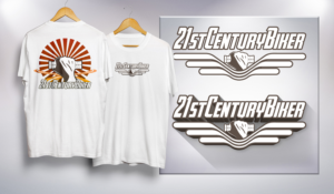 Shirt graphics wanted for the 21st Century Biker, an upcoming TV show about people with a passion fo | Diseño de Camiseta por Light Hand Design