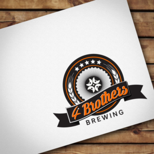 Logo Design by Brandcrate for 4 Brothers Brewing | Design #7824833