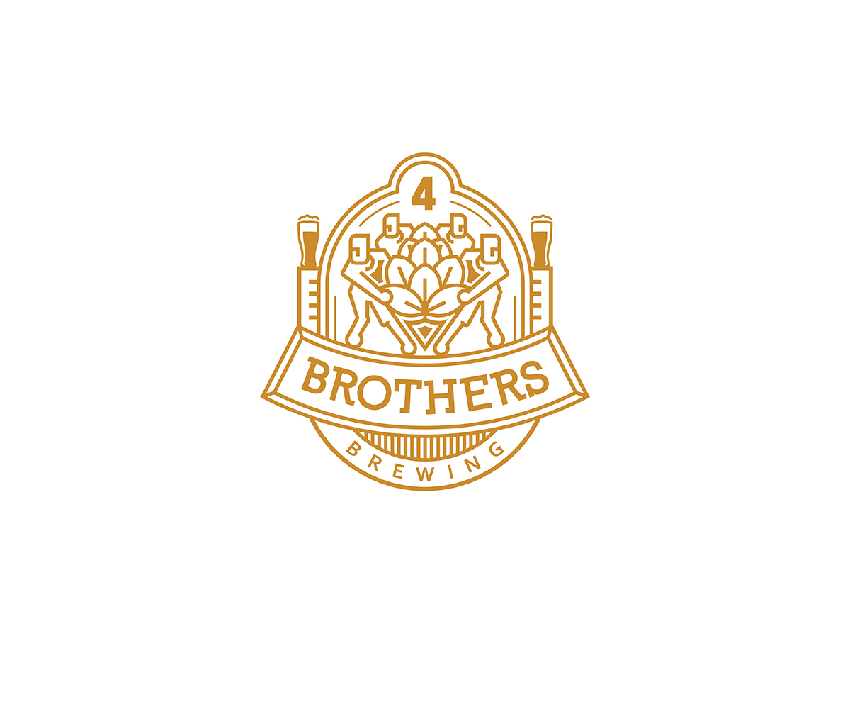Logo Design by RoundYellow for 4 Brothers Brewing | Design #7829512